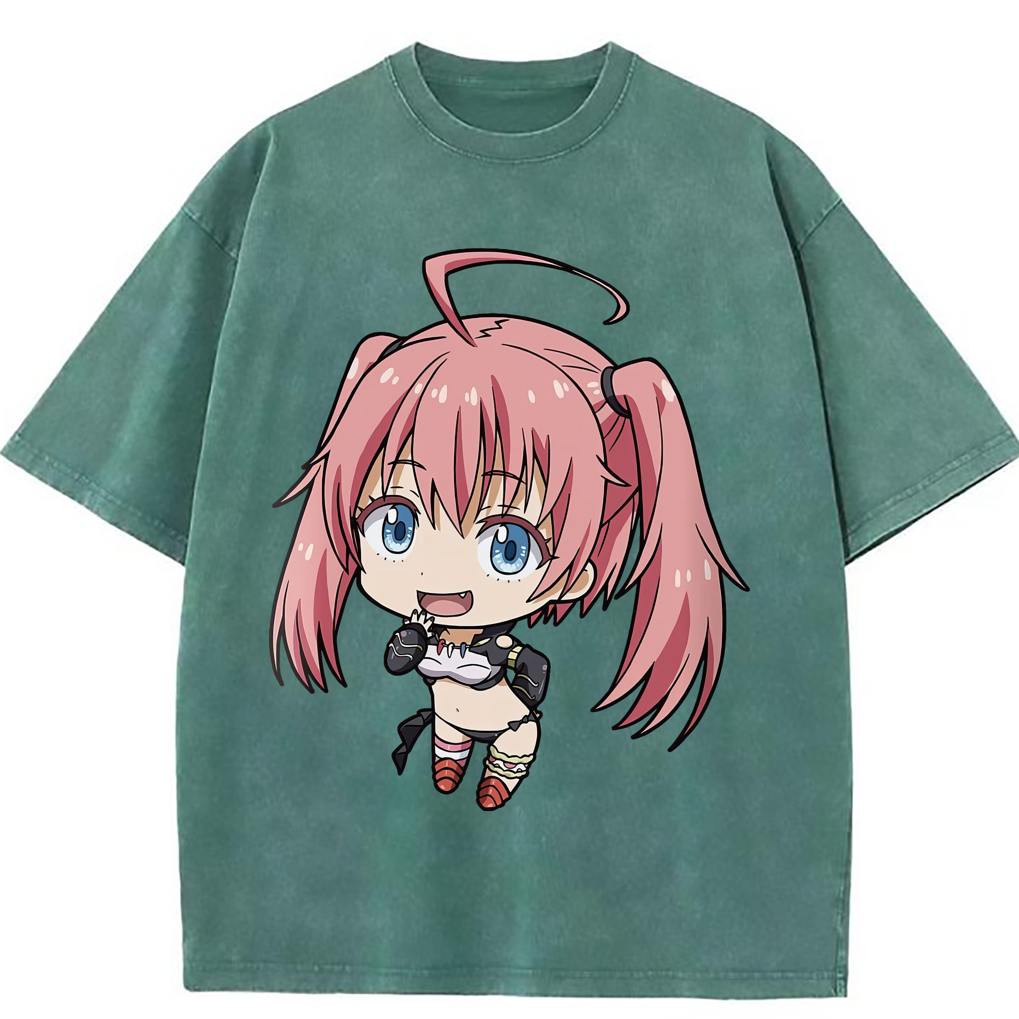 （画像用） 転スラ Regarding Reincarnated to Slime 綿100% ヴィンテージ風 半袖Tシャツ（フロントプリント）